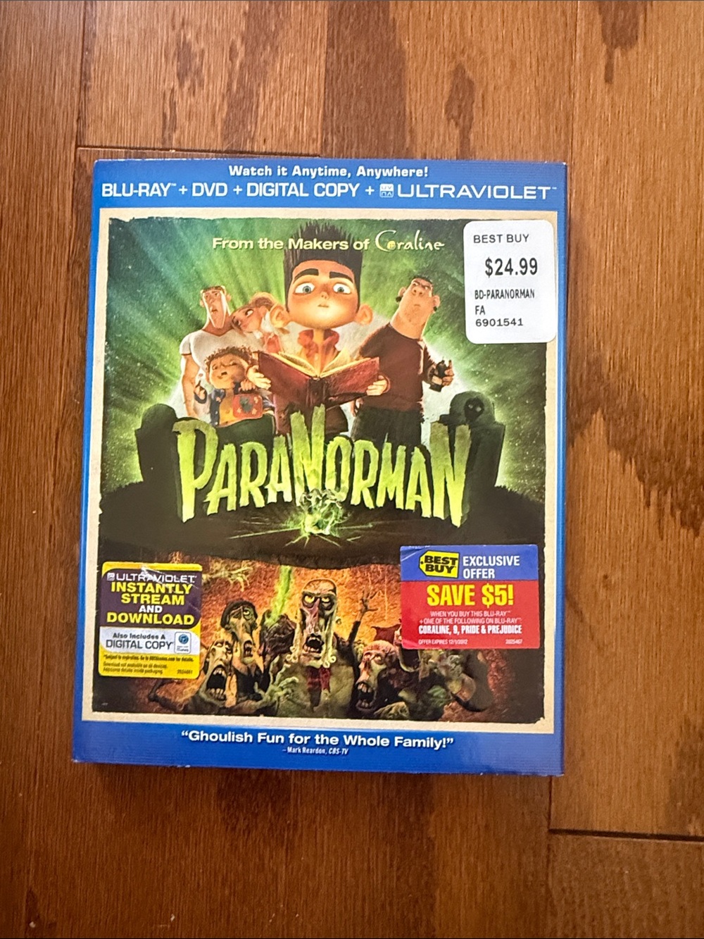 ParaNorman Blu-ray DVD Combo with Slipcover LAIKA Halloween Movie